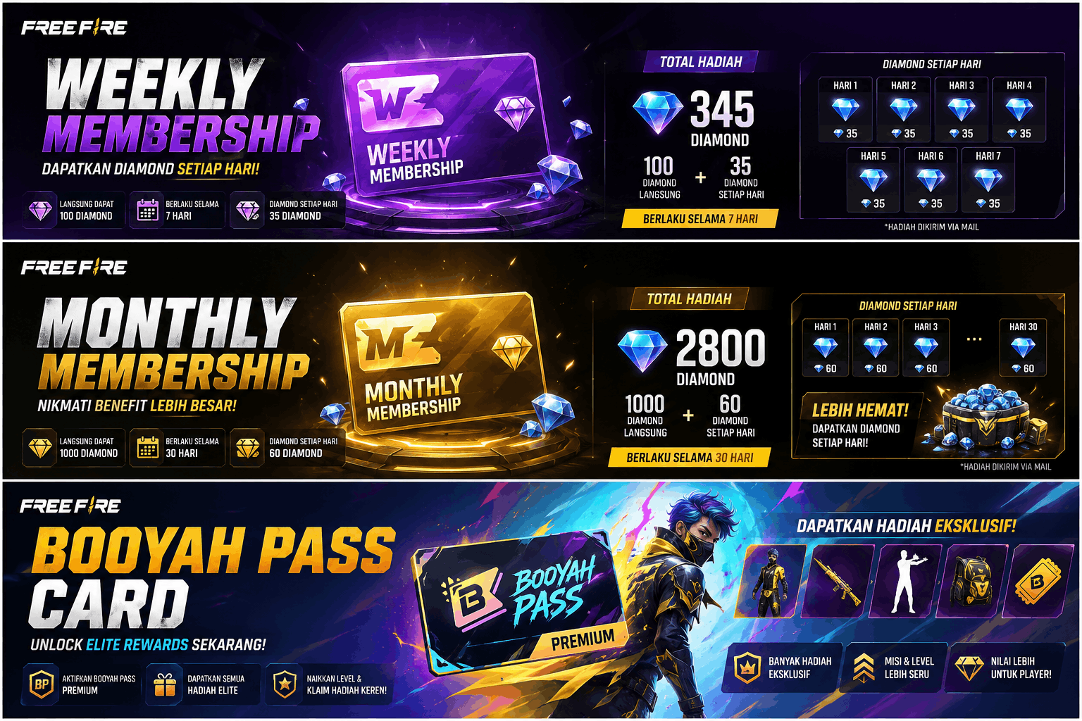 MEMBERSHIP FREE FIRE